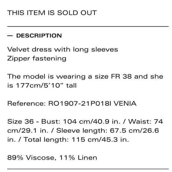 NEW Isabel Marant Venia Corduroy Midi Dress Fuschia Hot Pink Size 36 Small - Picture 15 of 16